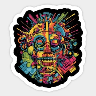 Abstract Sci Fi Robot Sticker